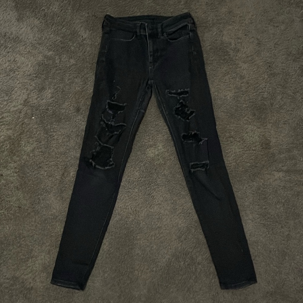 American Eagle black skinny jean Size2